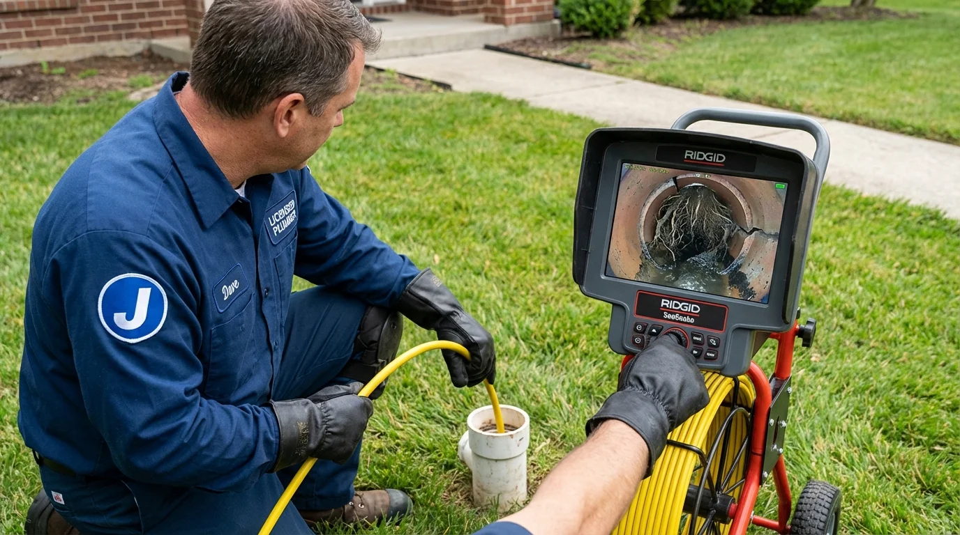 Sewer camera inspection being performed by Johns Plumbing LLC in Green Forest